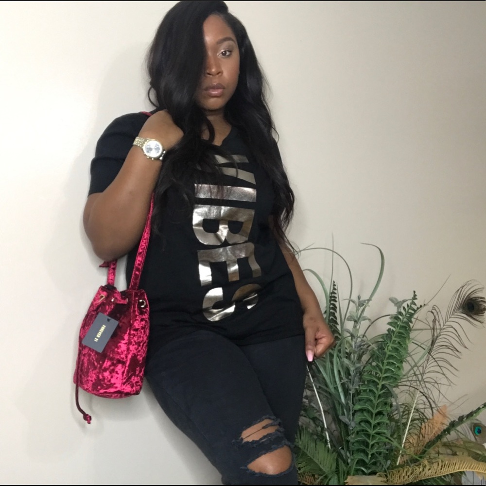 Velvet Red Crossbody Bag